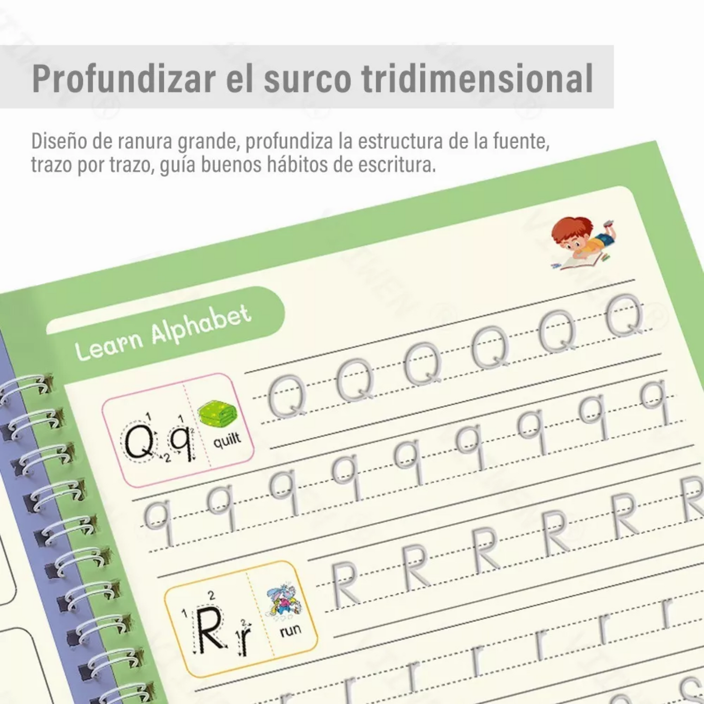 Pack de 4 Cuadernos Mágicos Caligrafía Montessori