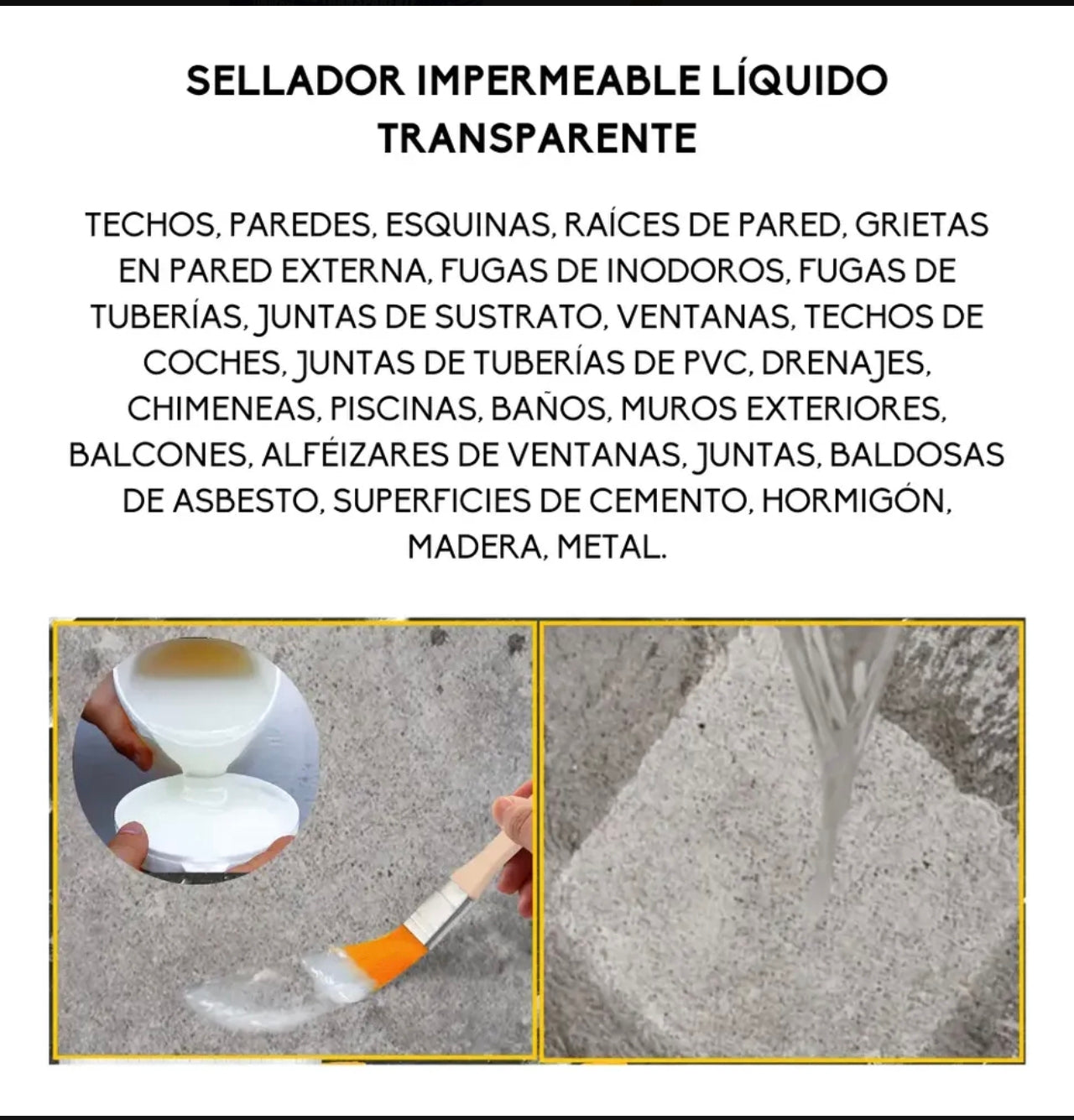 Super Sellador Transparente impermeable 1kg