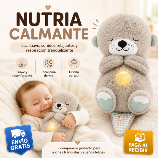 Nutria de Peluche Calmante Gris