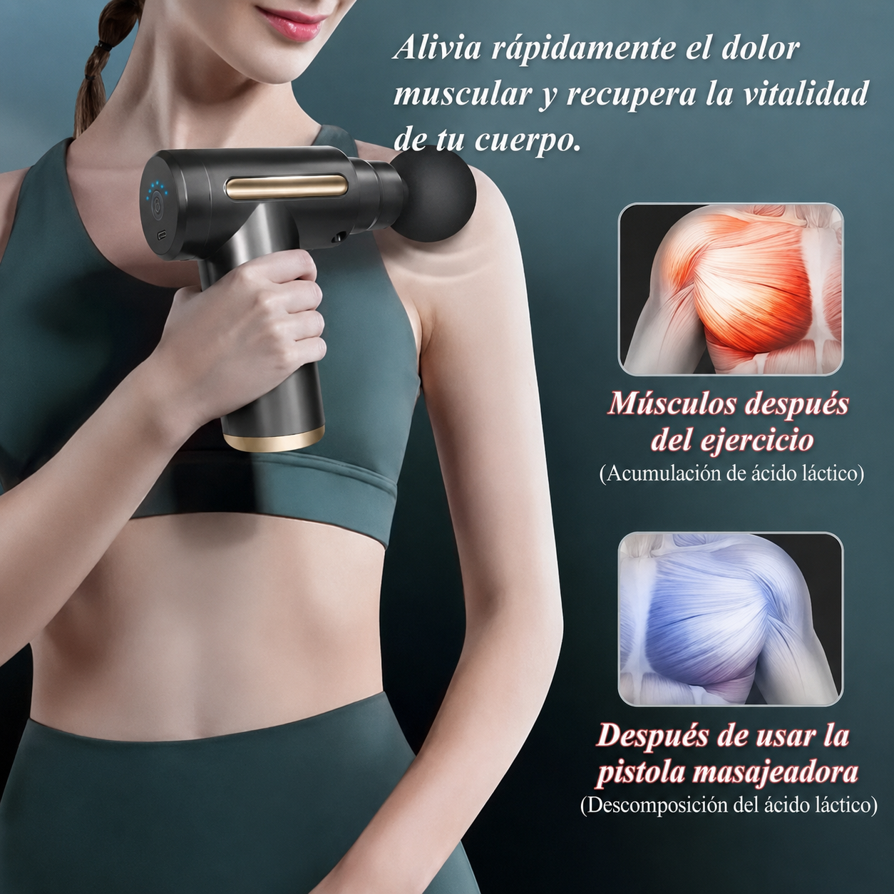 Pistola Masajeadora Premium AliviaMax Pro