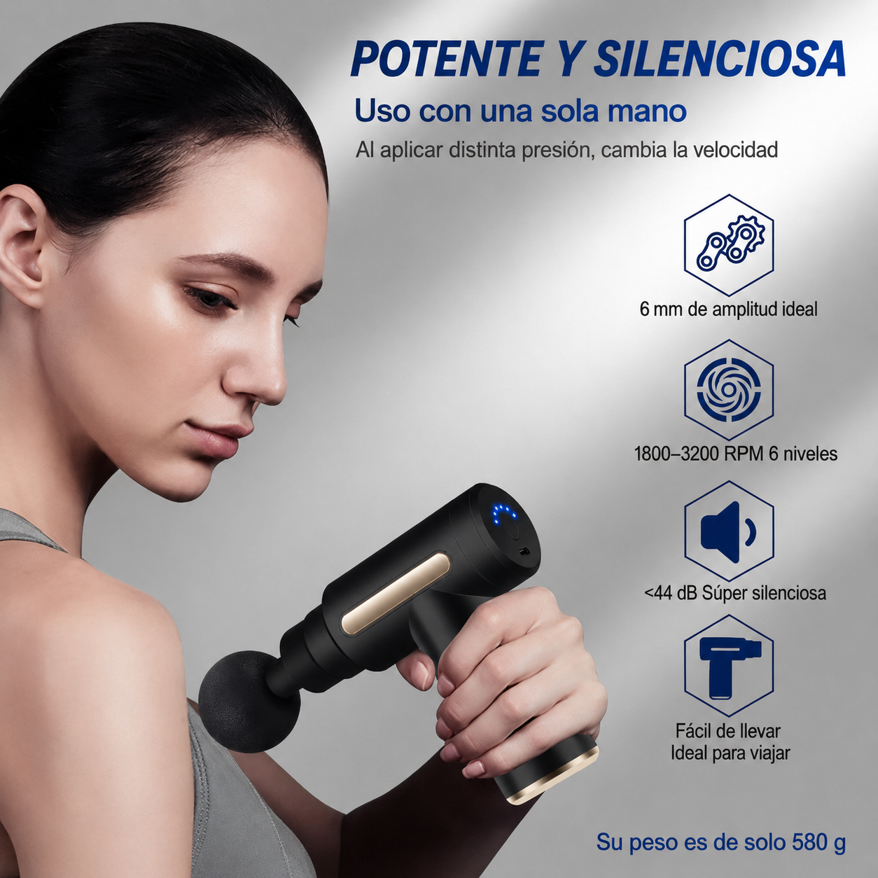 Pistola Masajeadora Premium AliviaMax Pro