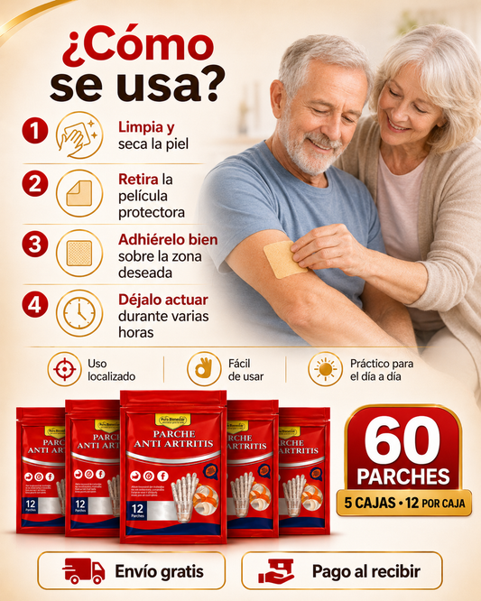 5 PACKS DE 60 PARCHES DE BIENESTAR ARTICULAR